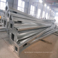 Square street application galvanised steel pole for lighting